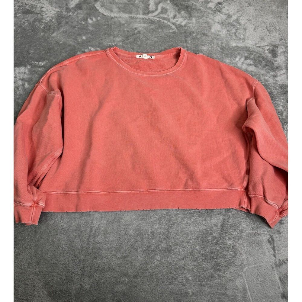 AMO Oversized Pullover Sweatshirt Women's Size Medium Pink